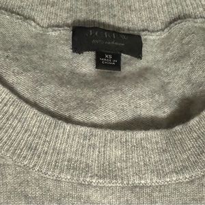 J Crew 100% cashmere 3/4 sleeve grey sweater